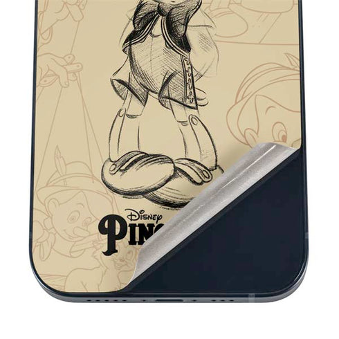 Disney Pinocchio Sketches Portrait iPhone 17 Pro Skin
